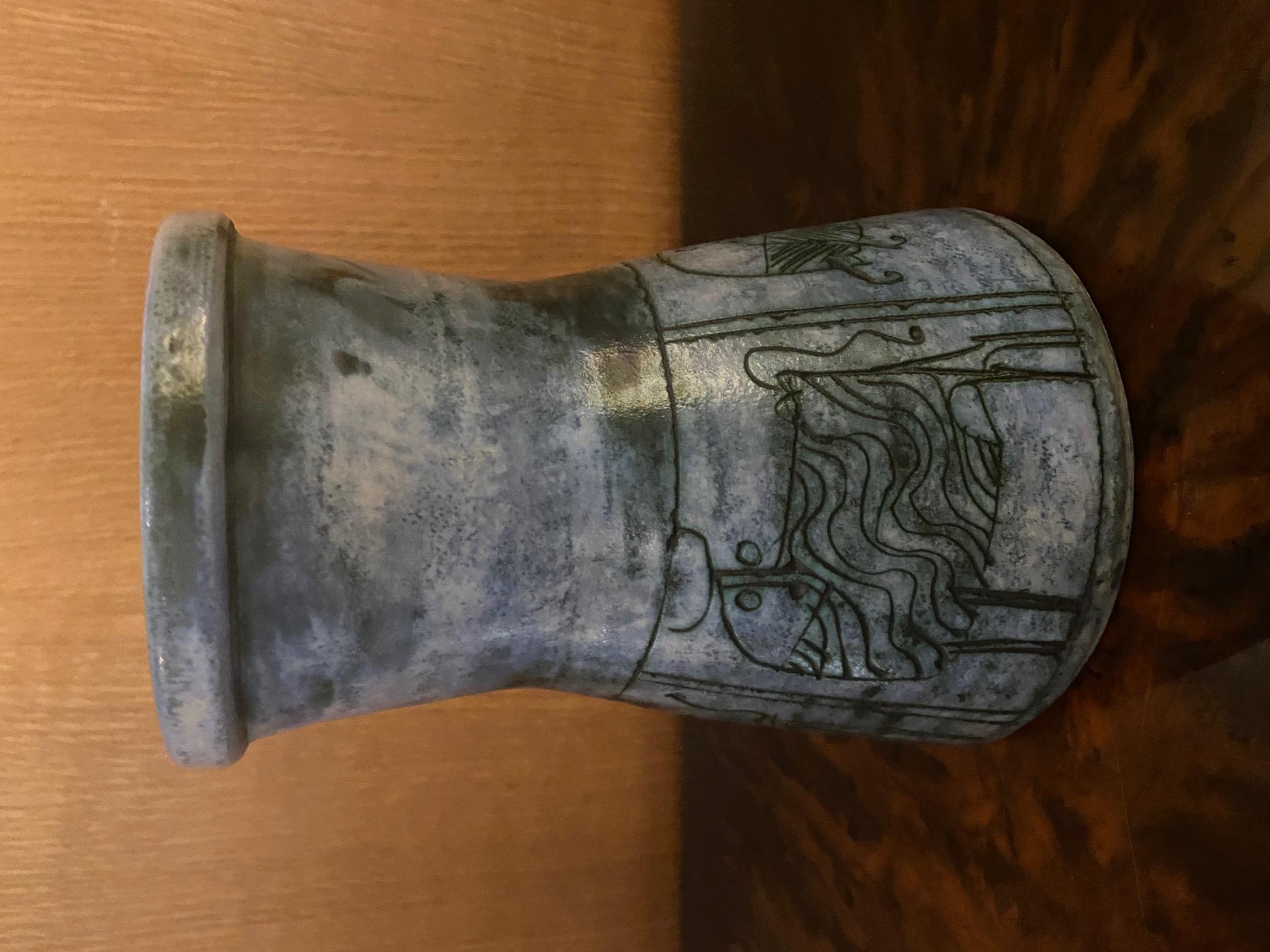 Metà XX secolo Vaso in ceramica di Jacques Blin, Francia, anni '60 in vendita