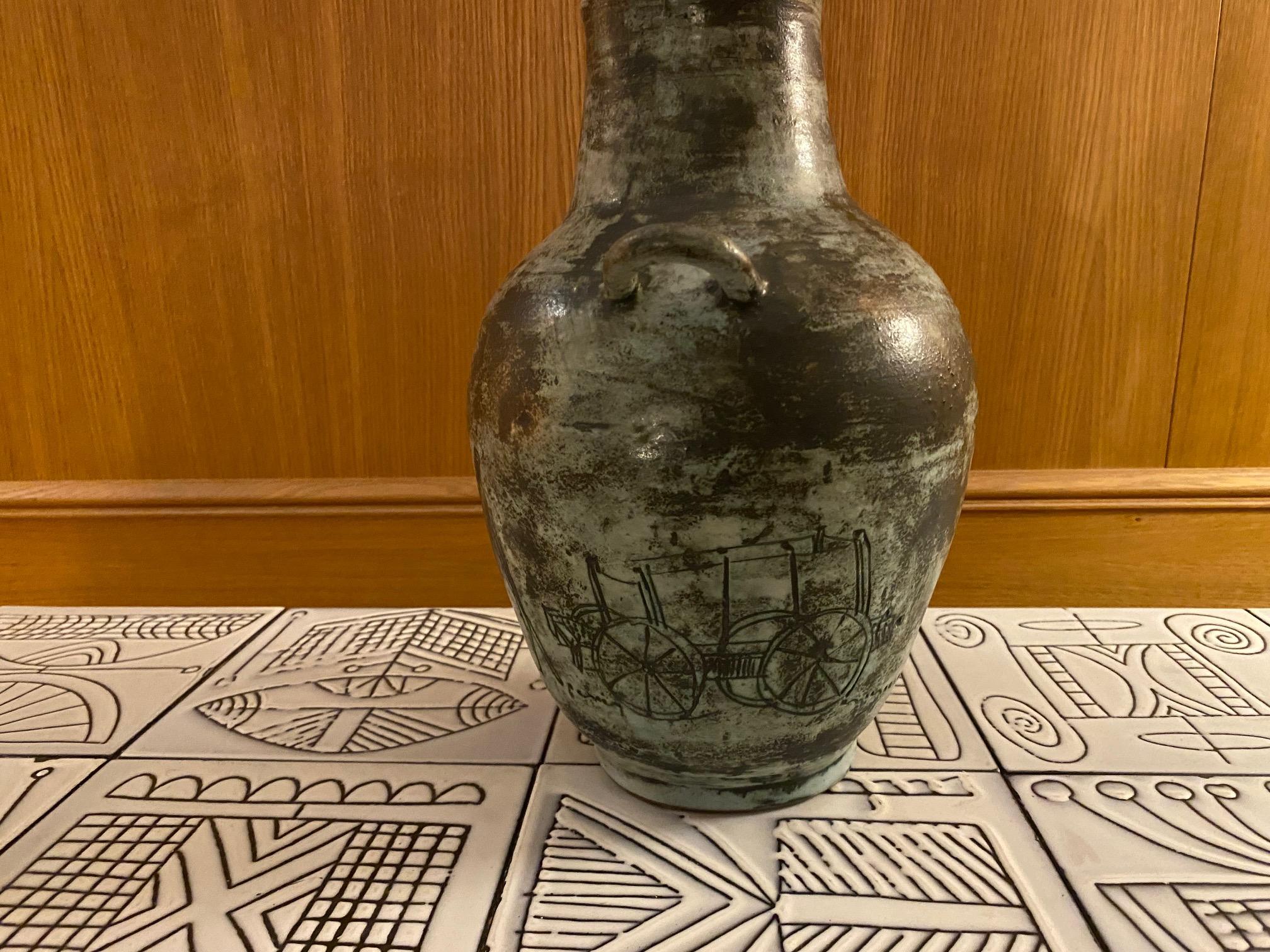 Mid-20th Century Ceramic Vase by Jacques Blin, France, 1960s For Sale