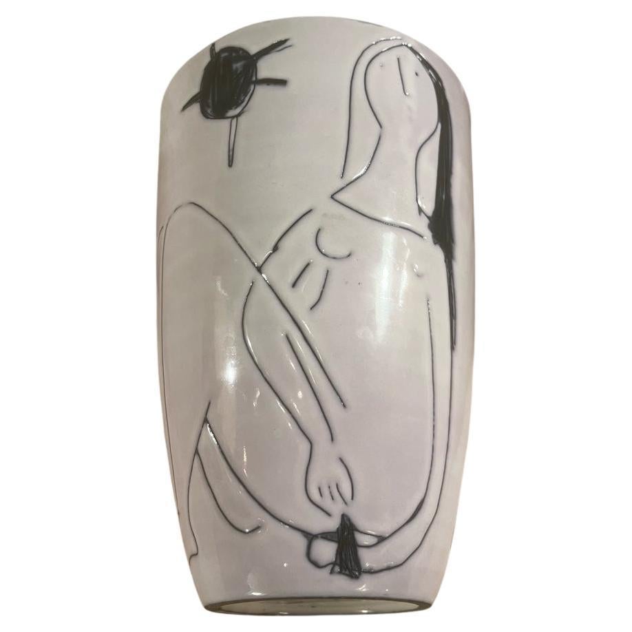 Jarrón de cerámica de Jacques Blin, Francia, años 1960