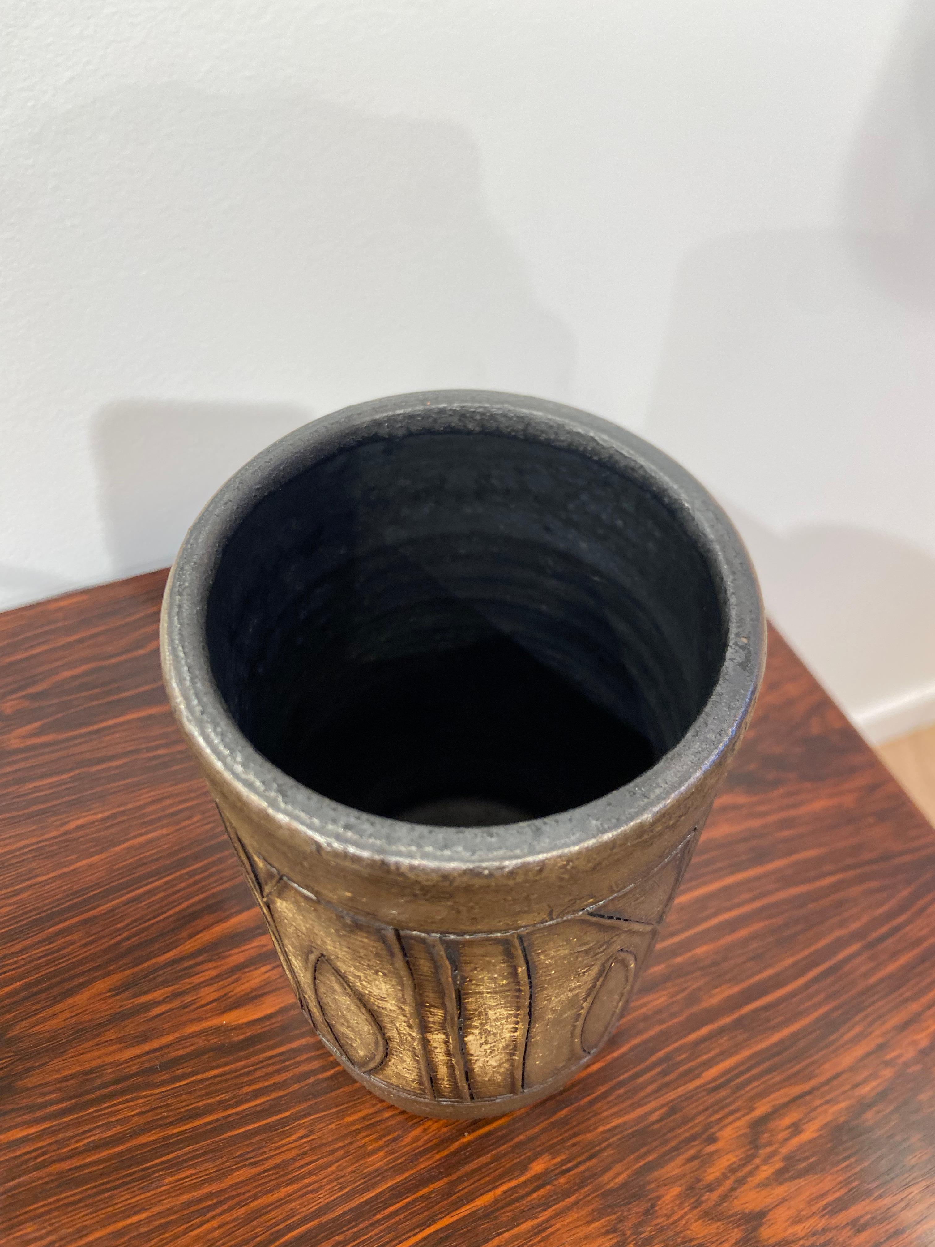 XX secolo Vaso in ceramica di Jacques Pouchain degli anni '60 in vendita