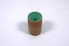 Art Deco Enameled Ceramic Vase by Jean Besnard, France, Circa 1930