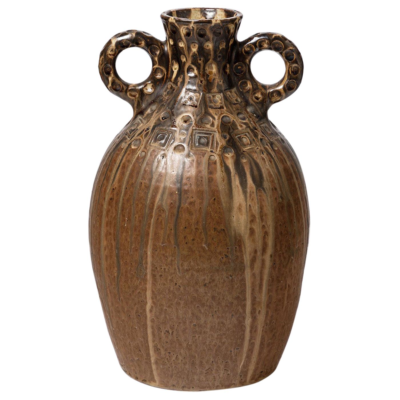 Ceramic Vase by Joseph Talbot, to La Borne, circa 1940