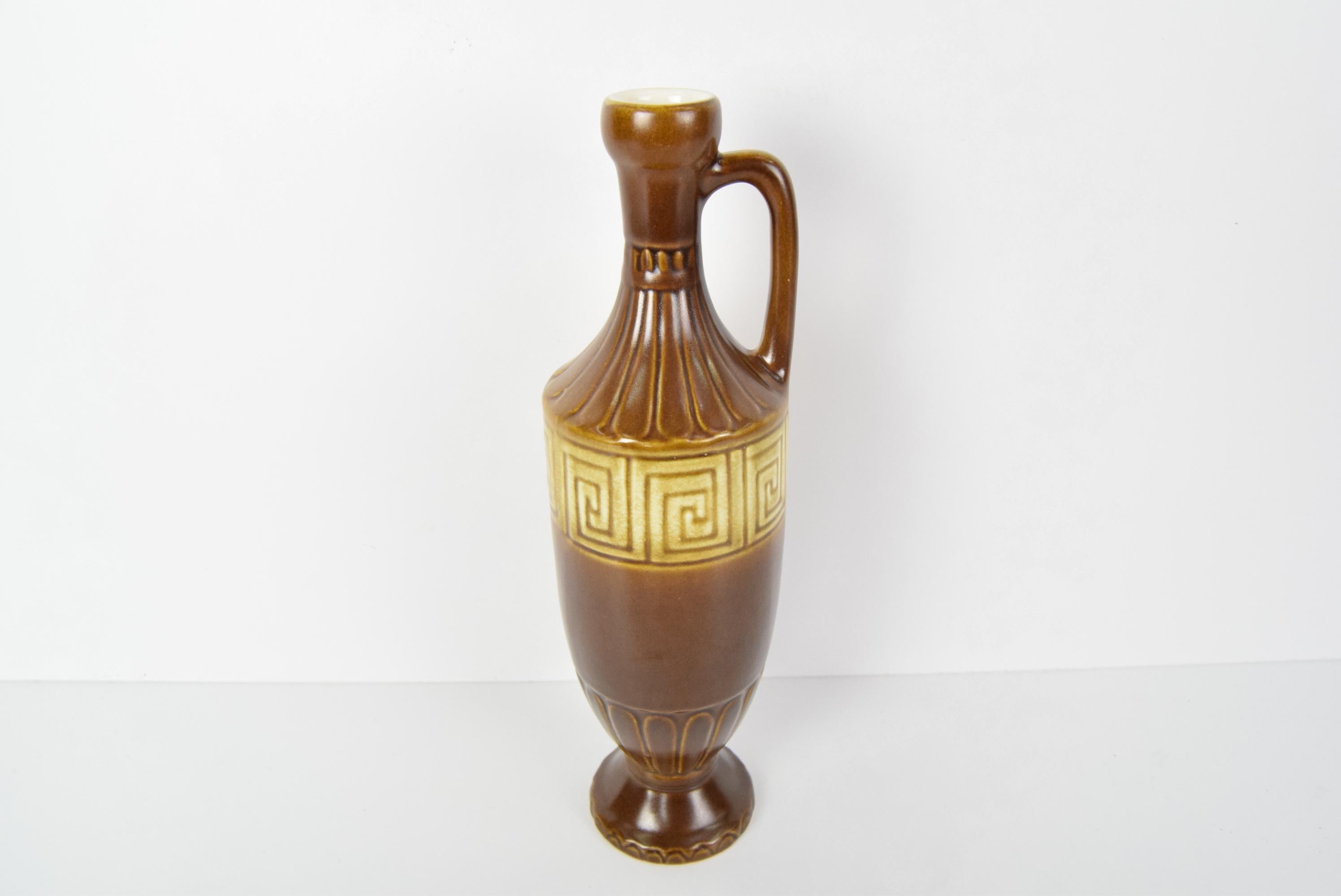 Czech Ceramic Vase by Kravsko Keramik/Type 6272, 1960's.  For Sale