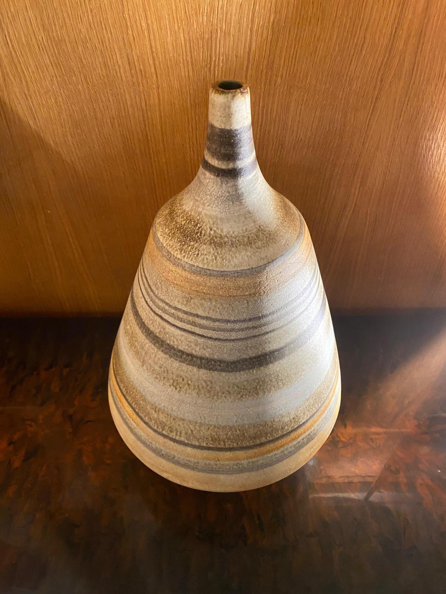 Keramische Vase von Les 2 Potiers, Frankreich, 1960er Jahre (Französisch) im Angebot