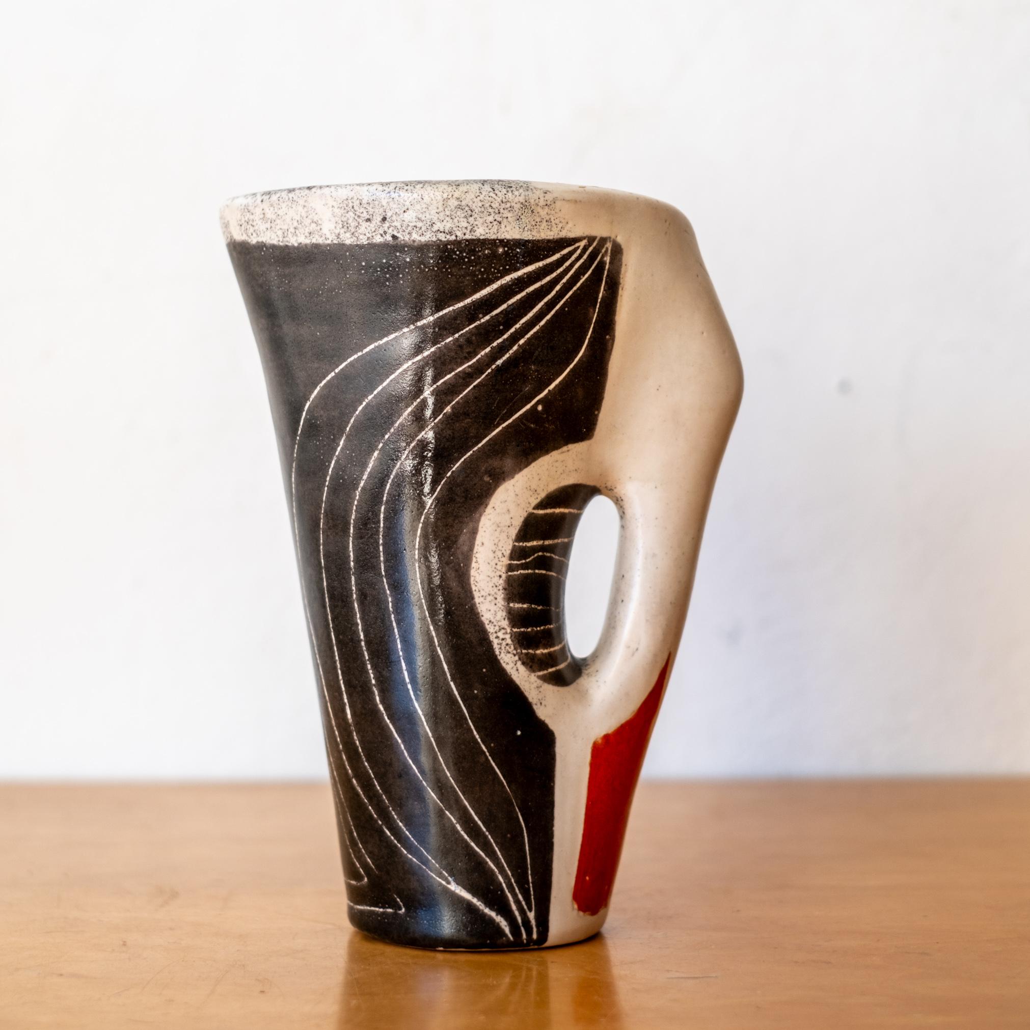 Vaso in ceramica di Mado Jolain Francia anni '60 in vendita 3