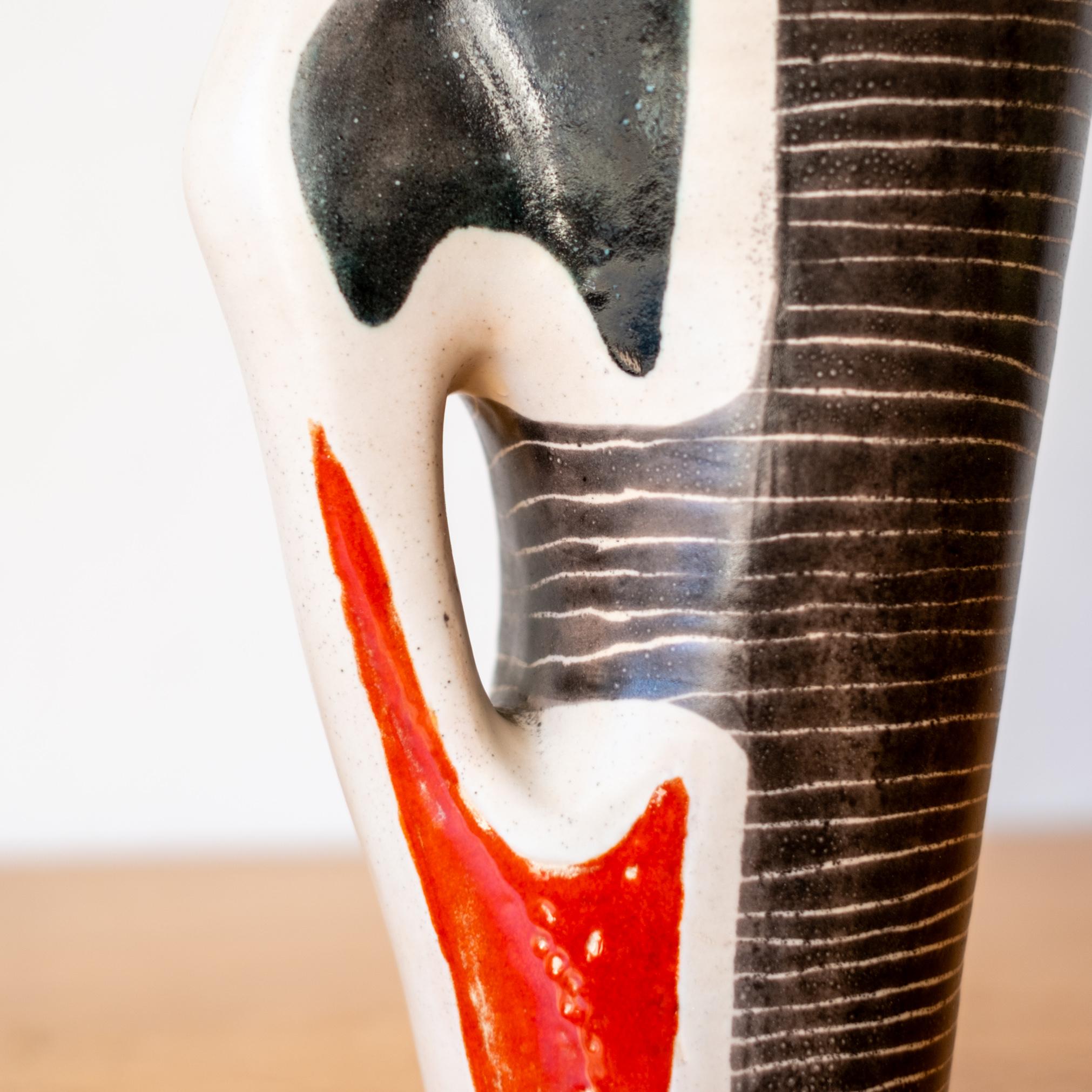 Vaso in ceramica di Mado Jolain Francia anni '60 In condizioni buone in vendita a San Diego, CA