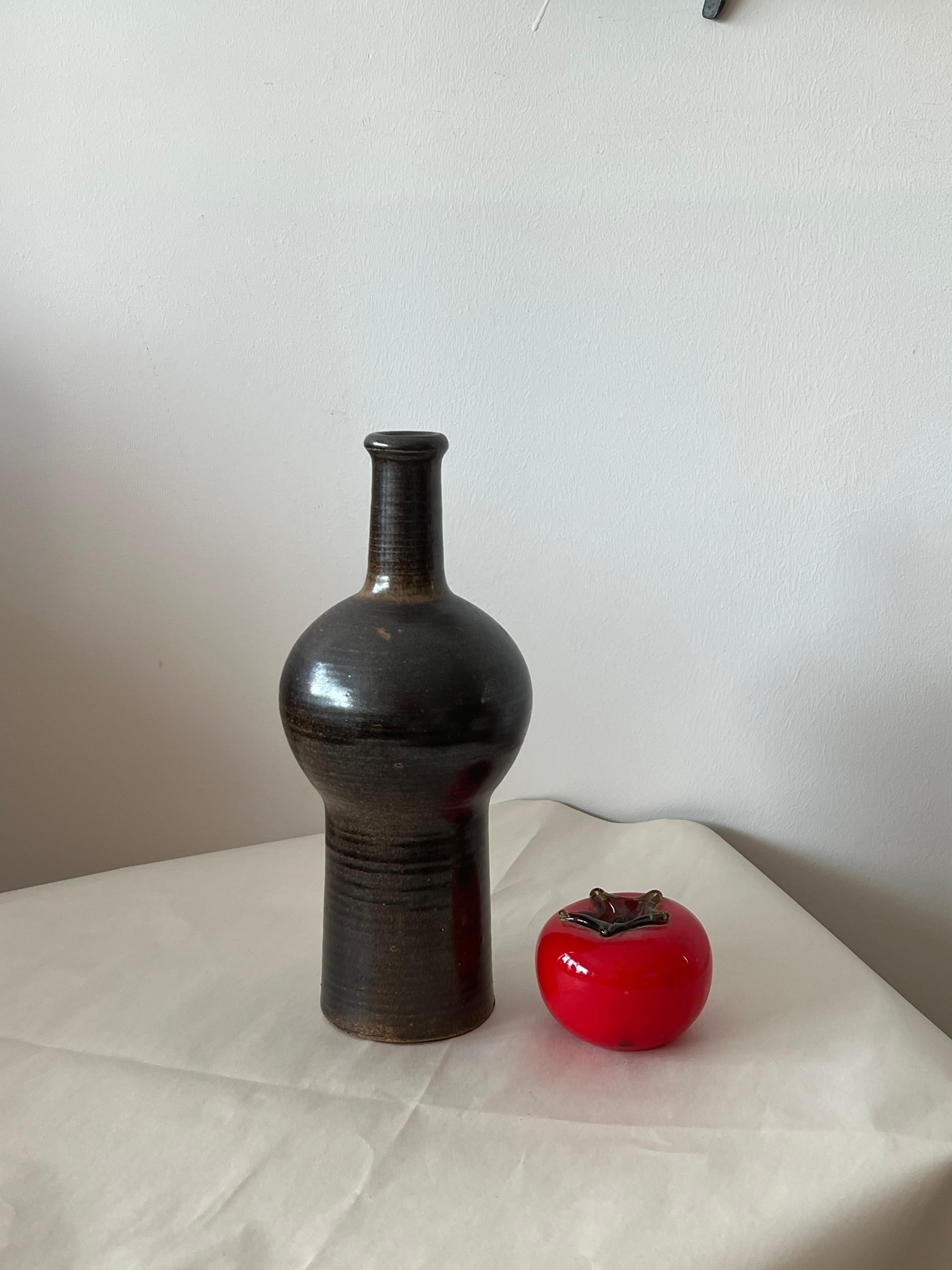 Mid-Century Modern Ceramic Vase By Okki Laine Finland Ca' 1950's For Sale