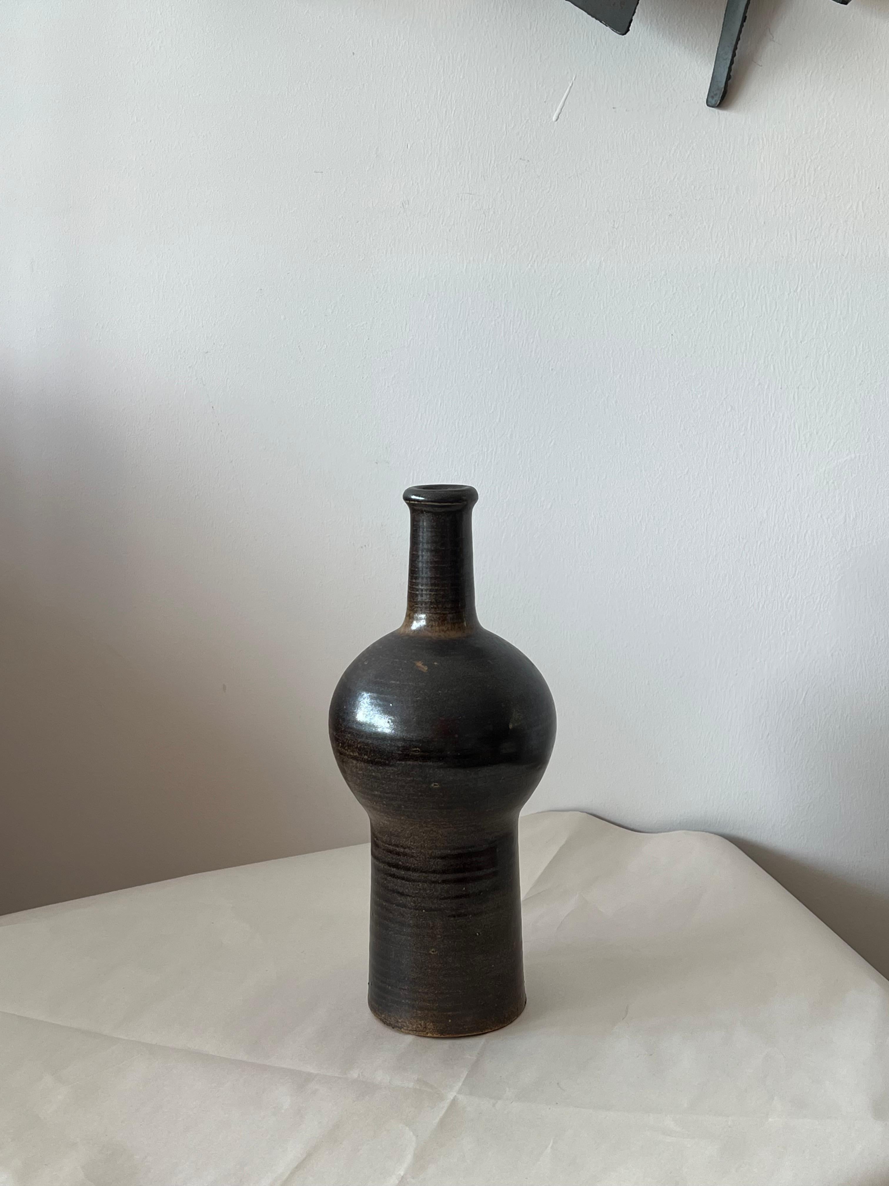 Finnish Ceramic Vase By Okki Laine Finland Ca' 1950's For Sale