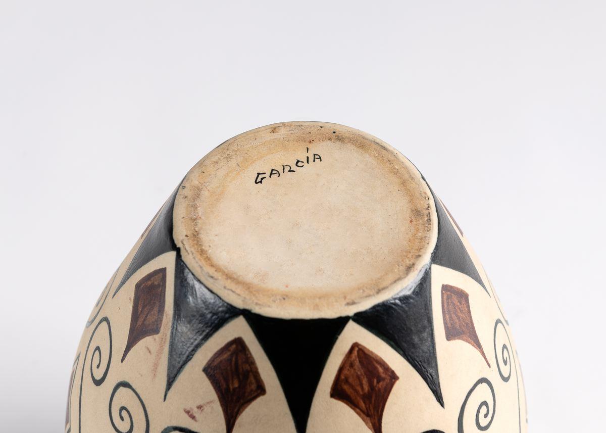 French Ceramic Vase by Pedro Garcia de Diego for Ciboure Pottery, France, circa 1955 For Sale