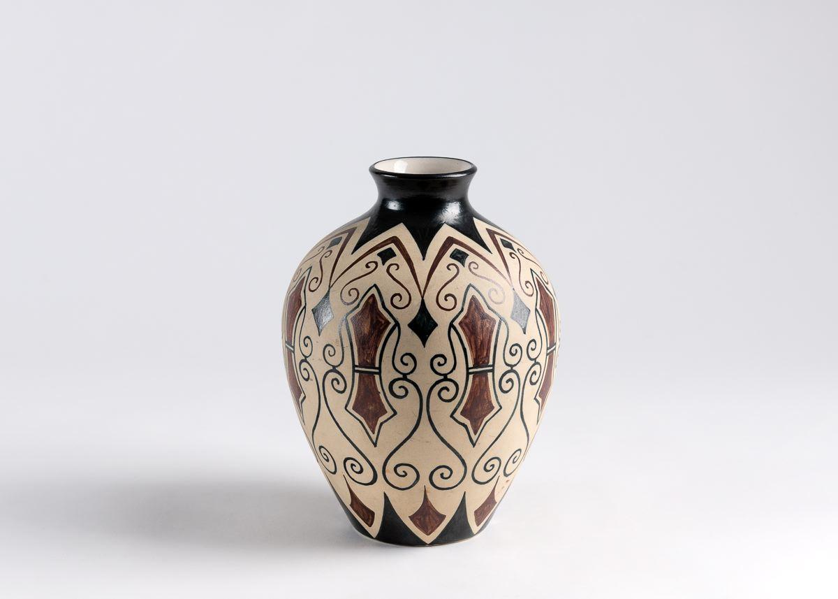 Glazed Ceramic Vase by Pedro Garcia de Diego for Ciboure Pottery, France, circa 1955 For Sale