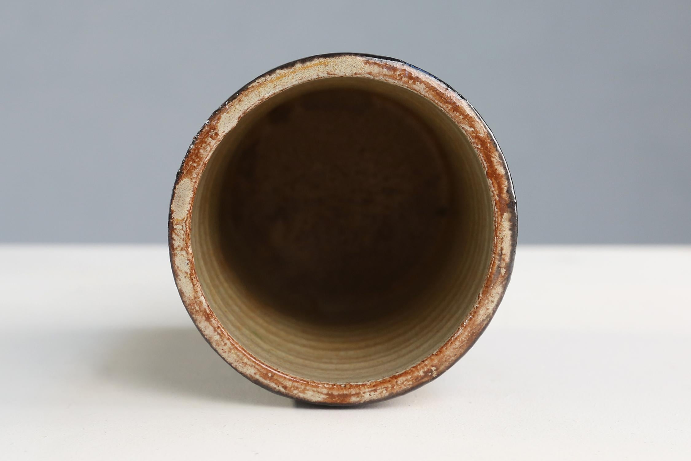 Ceramic vase by Perignem 1960's For Sale 1