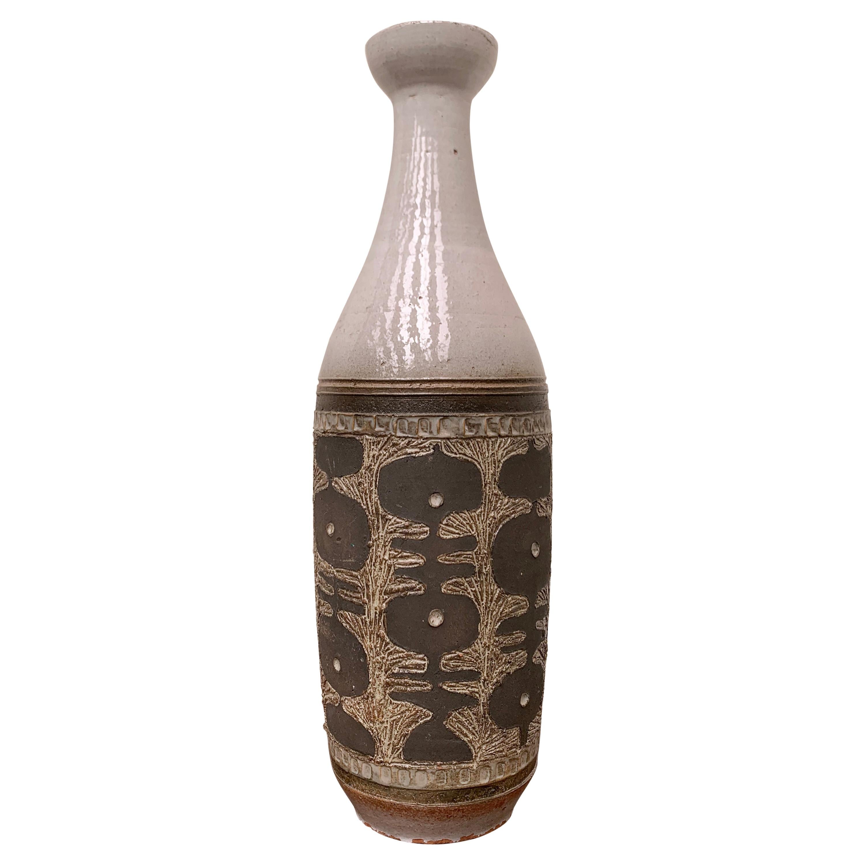 Mid-Century Modern Ceramic Vase by Perignem, Belgium For Sale