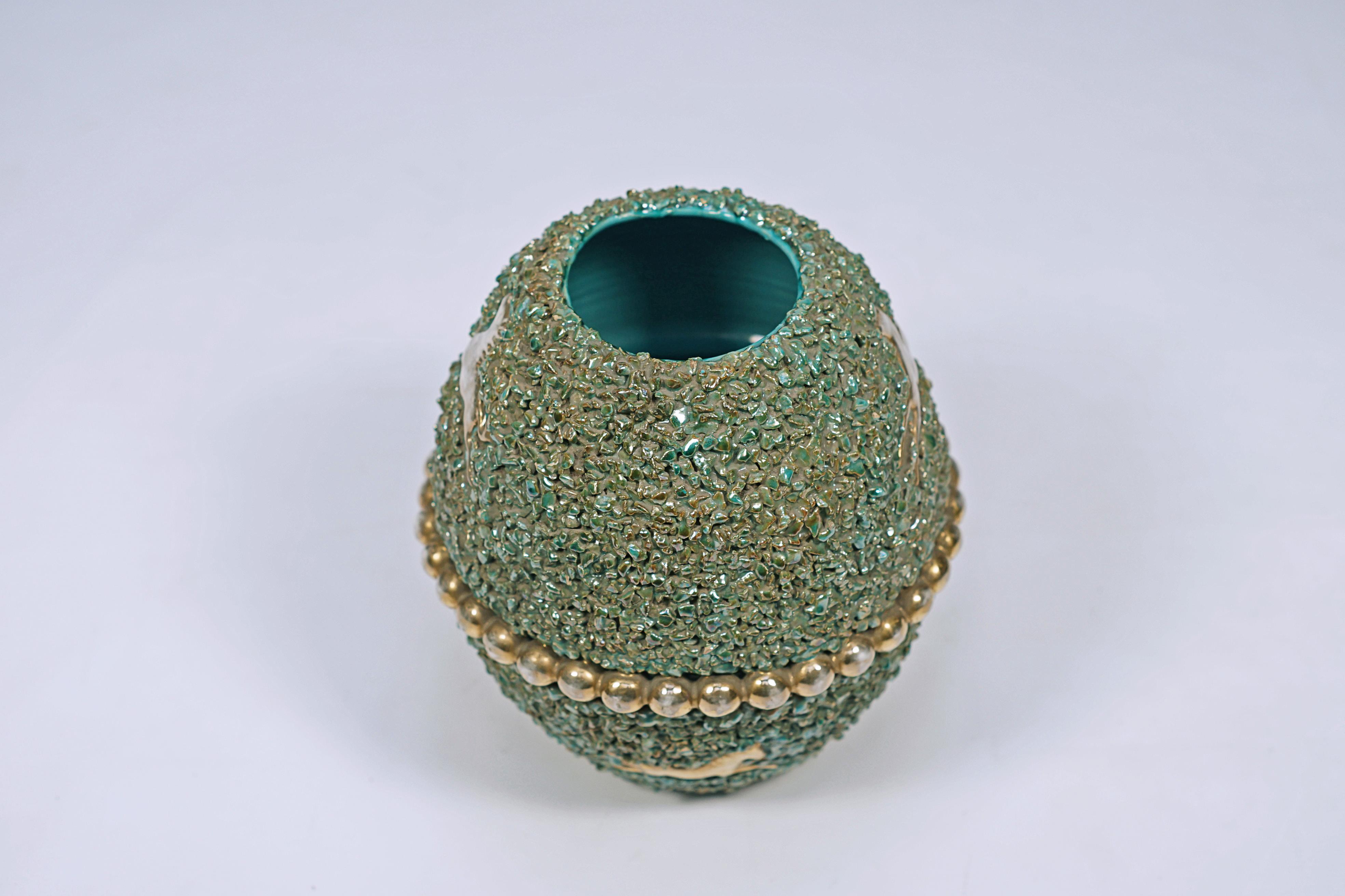 Art Deco Ceramic vase by Perugia Gabriele Bicchioni For Sale