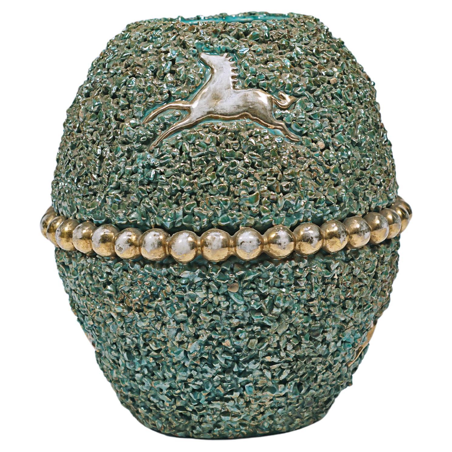 Ceramic vase by Perugia Gabriele Bicchioni For Sale