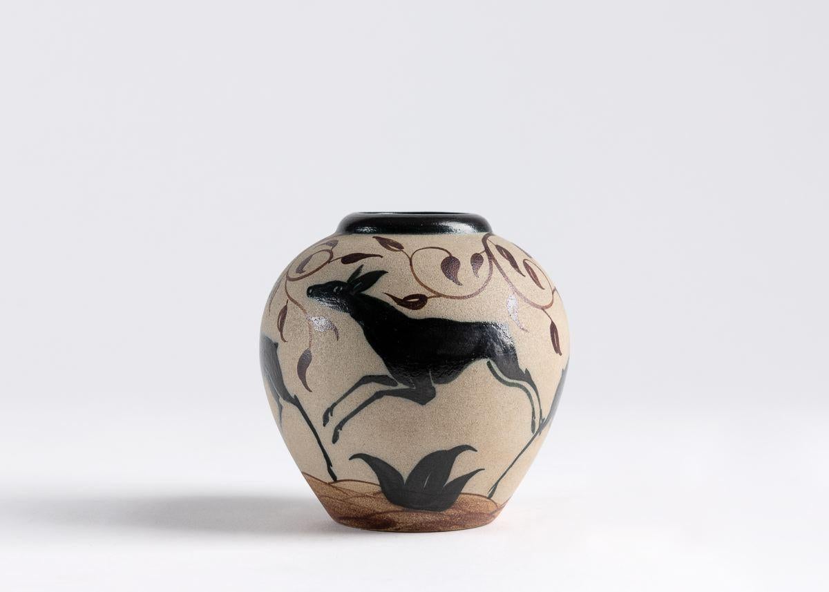 French Ceramic Vase by Richard Le Corróne for Ciboure Pottery, France, circa 1955