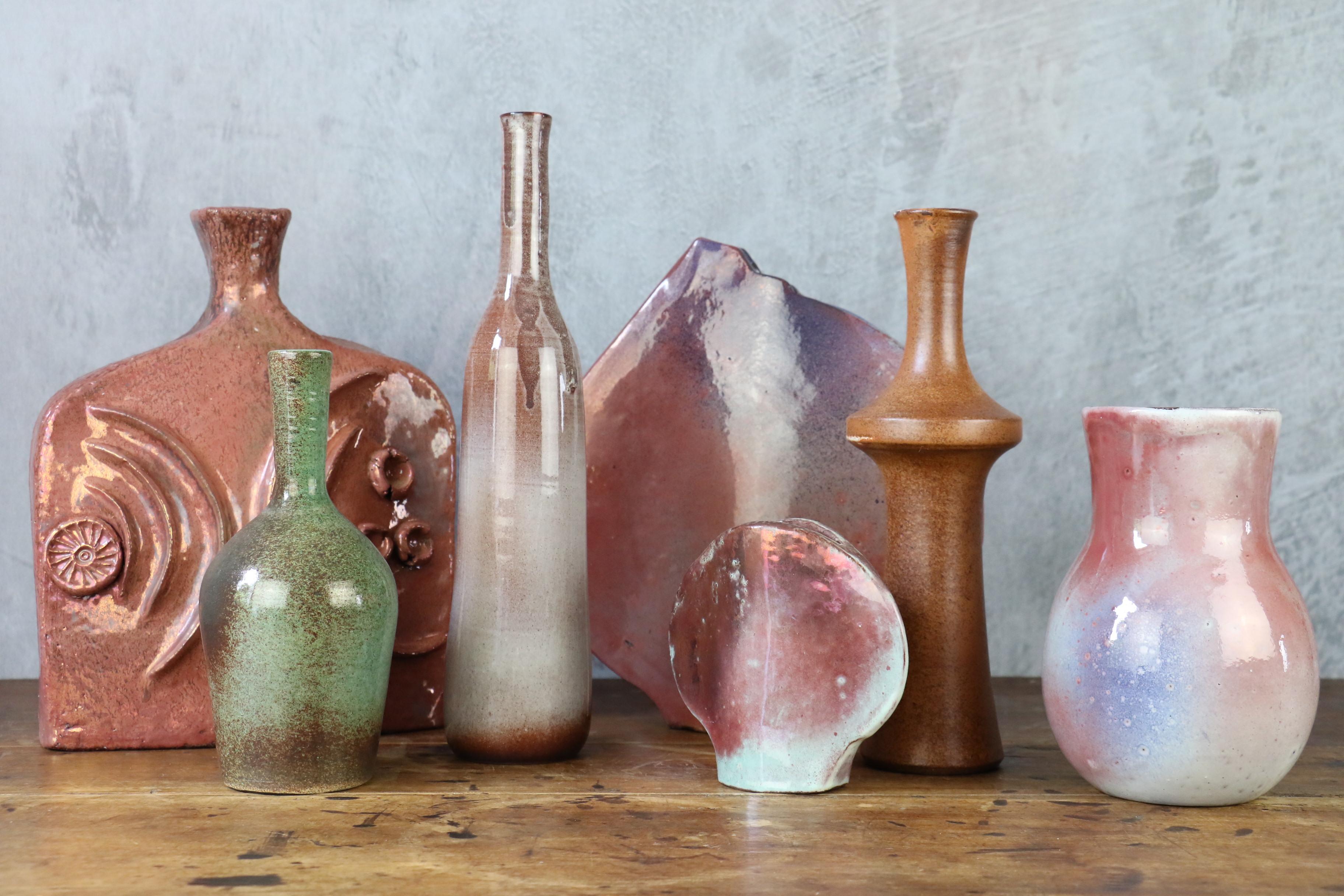 Ceramic vase by Robert Chiazzo, era Jouve, Ruelland For Sale 2