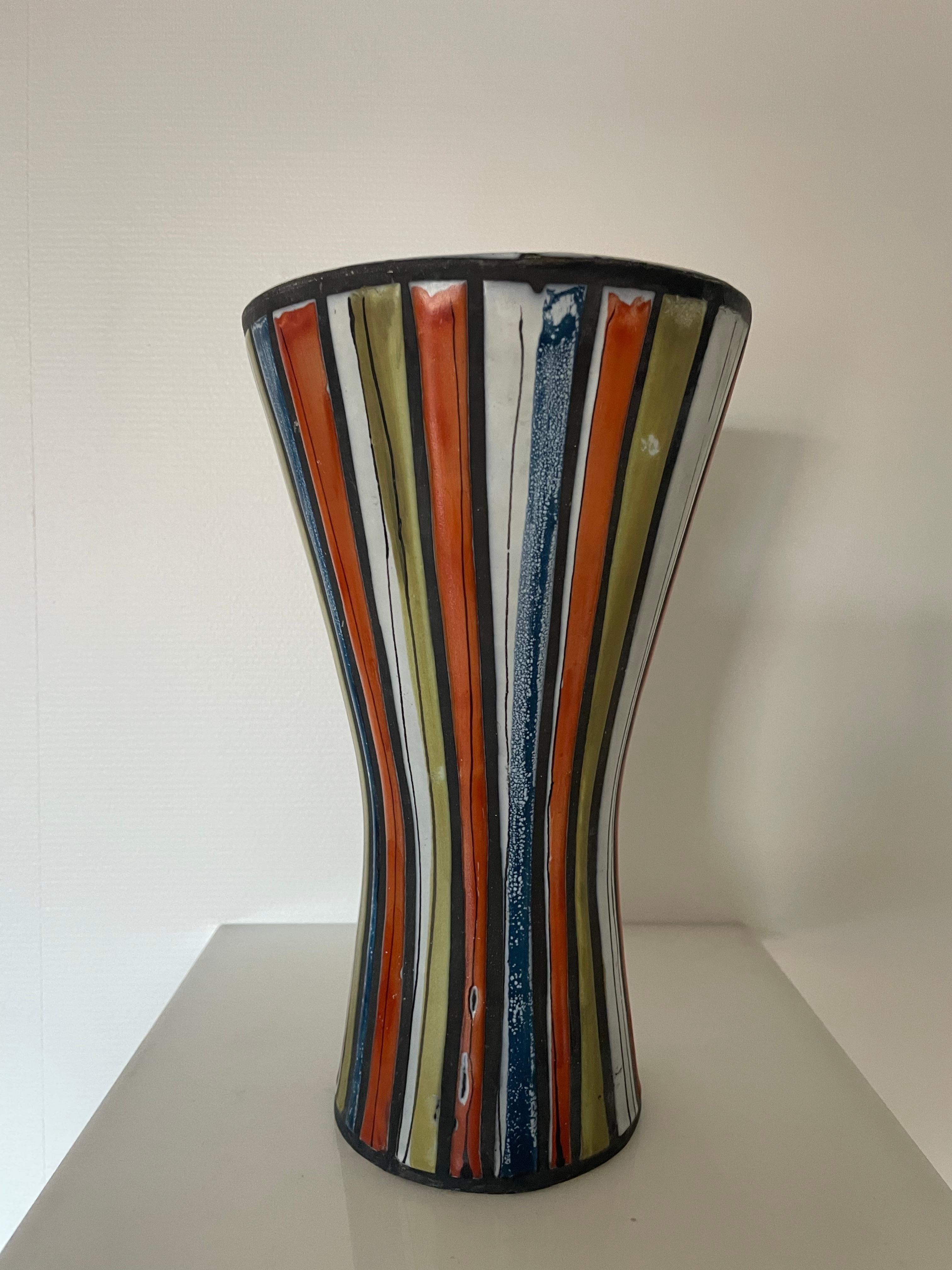 French Ceramic Vase by Roger Capron For Sale