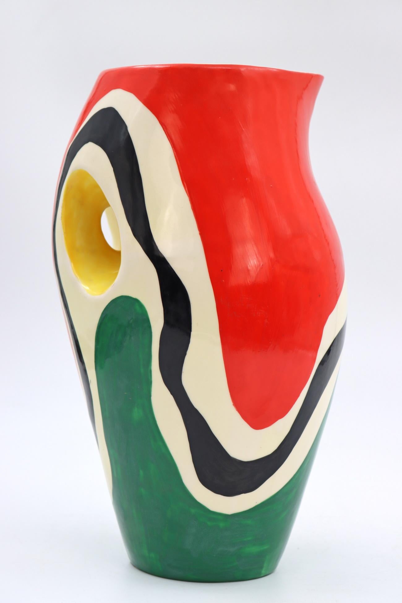 European Ceramic Vase by Roland Brice and Biot