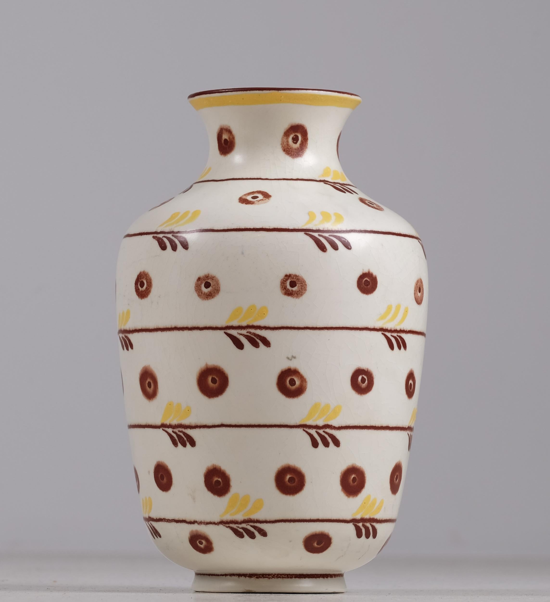 Swedish Ceramic Vase by Rörstrand, Sweden, 1940s For Sale
