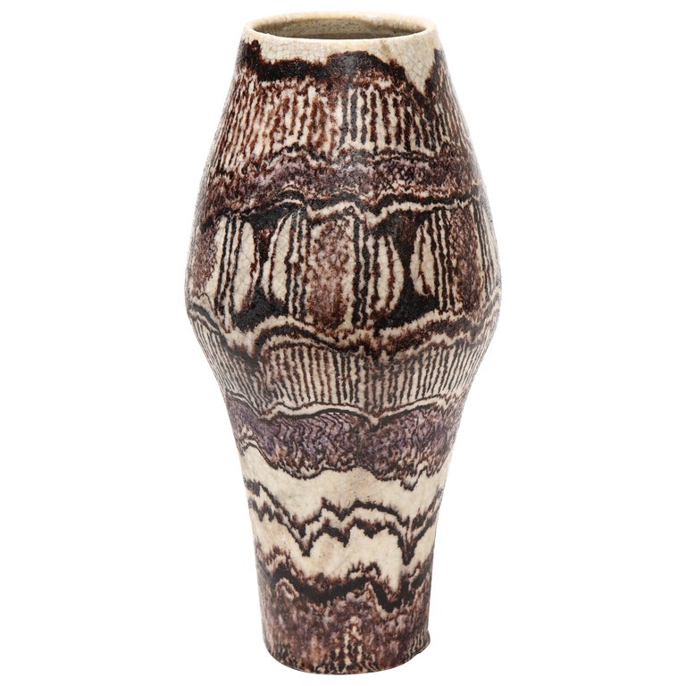 Ceramic Vase by Uberto Zannoni, Italy, C. 1950, 'Signed' For Sale
