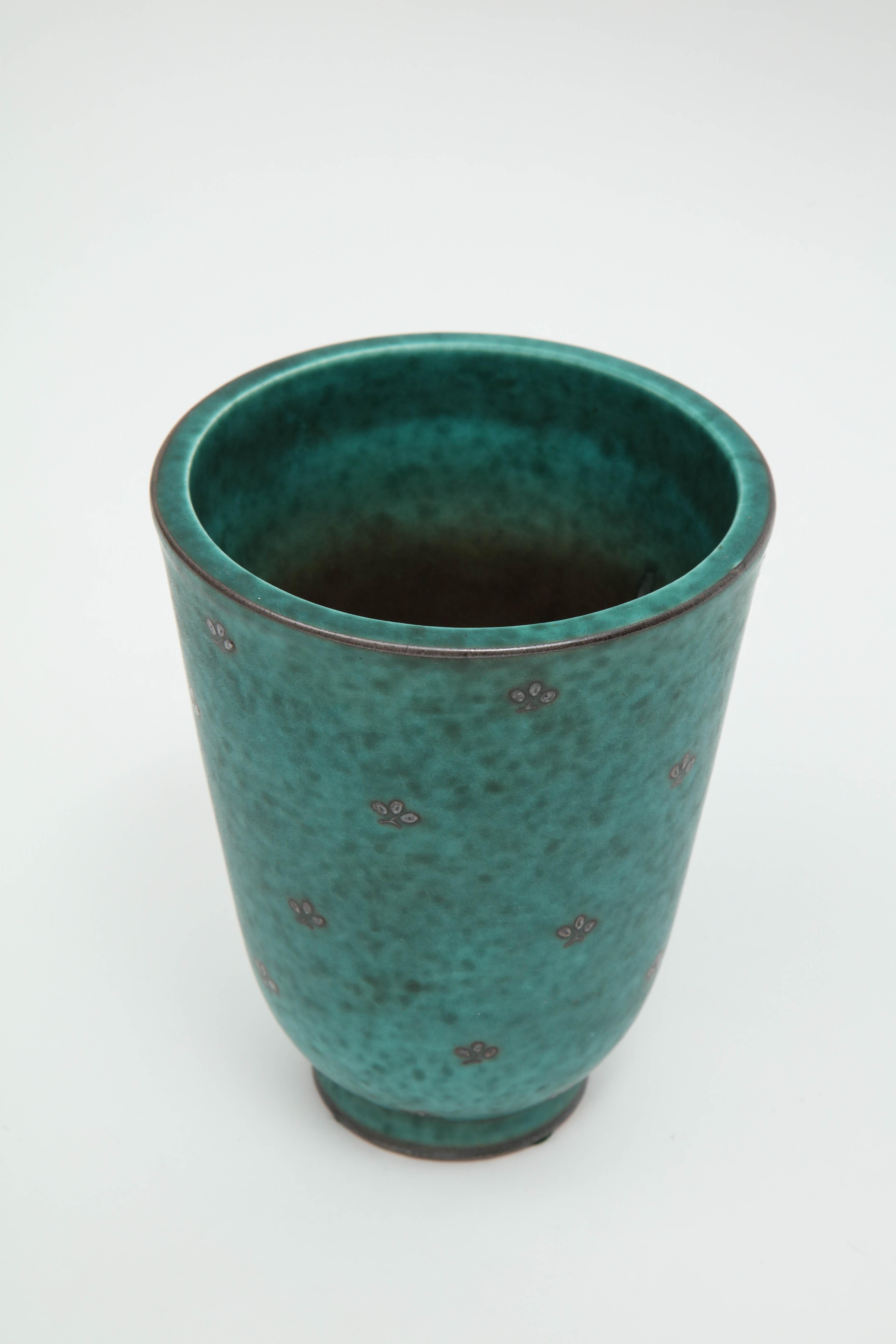 Mid-20th Century Ceramic Vase by William Kage, Sweden, circa 1930
