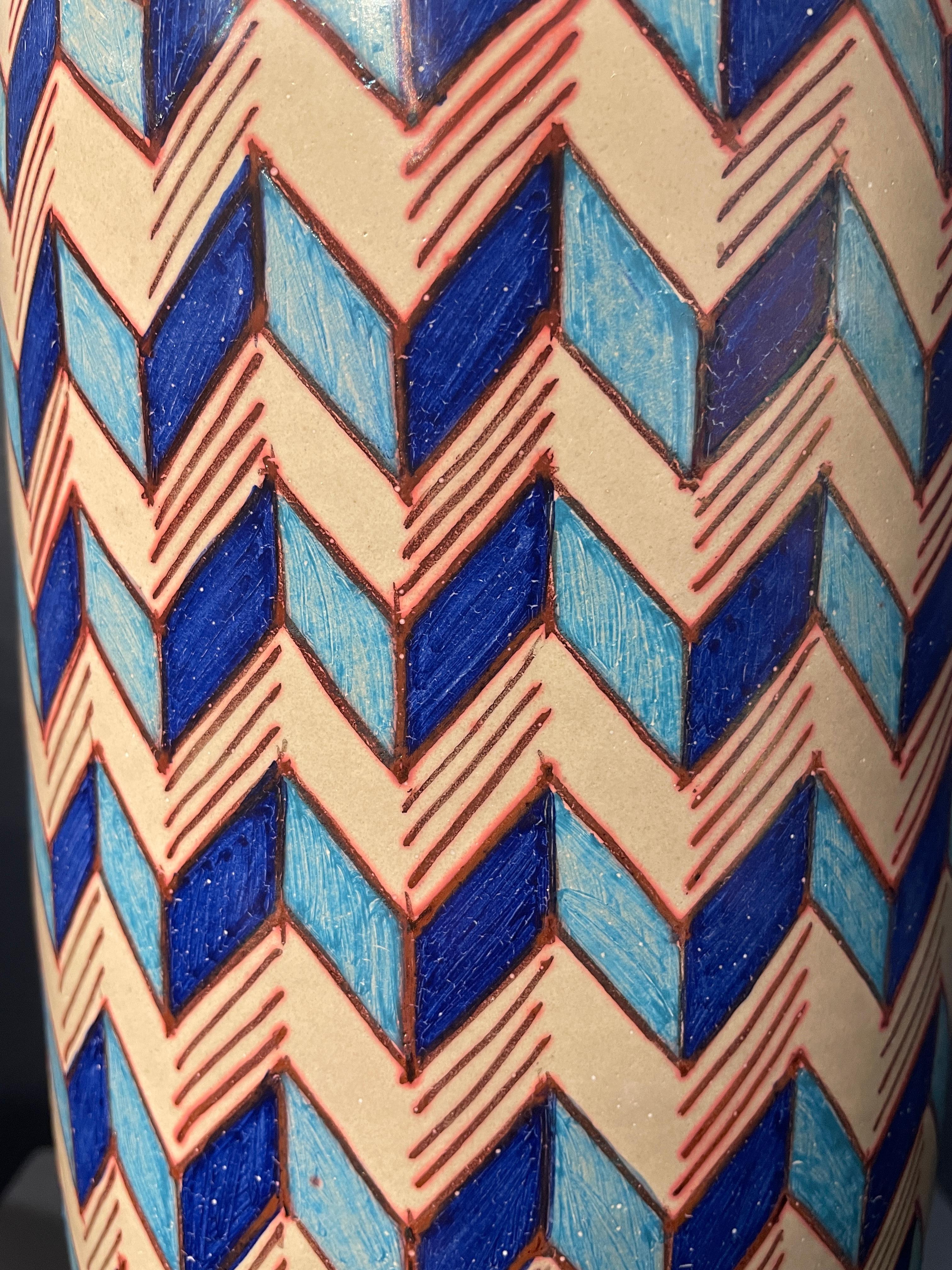 italien Vase en céramique byzantin peint à la main, majolique Italie, contemporain, XXIe siècle en vente