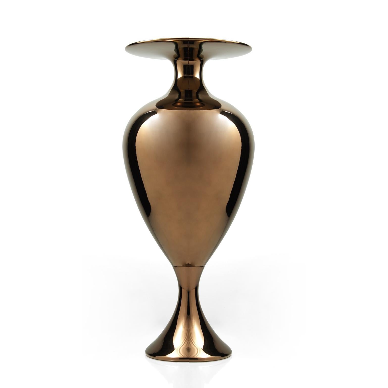 Vase en céramique Camille fabriqué à la main en bronze par Gabriella B. Fabriqué en Italie Neuf - En vente à Treviso, IT
