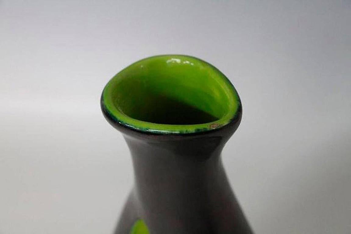 French Ceramic Vase, circa 1950 in the Style of Elchinger For Sale