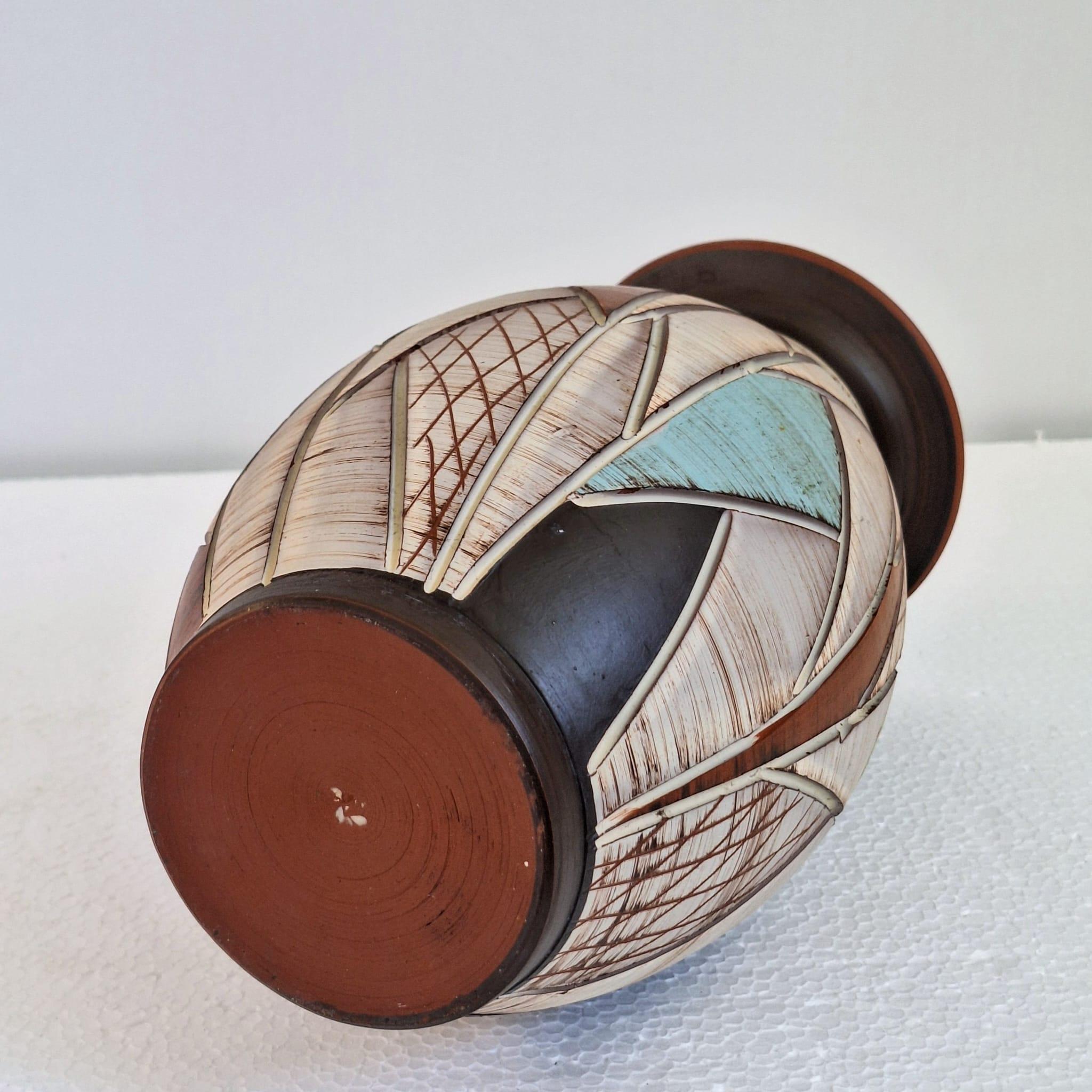 Ceramic vase, conical, by Franz Schwaderlapp for Sewa, West-Germany For Sale 1