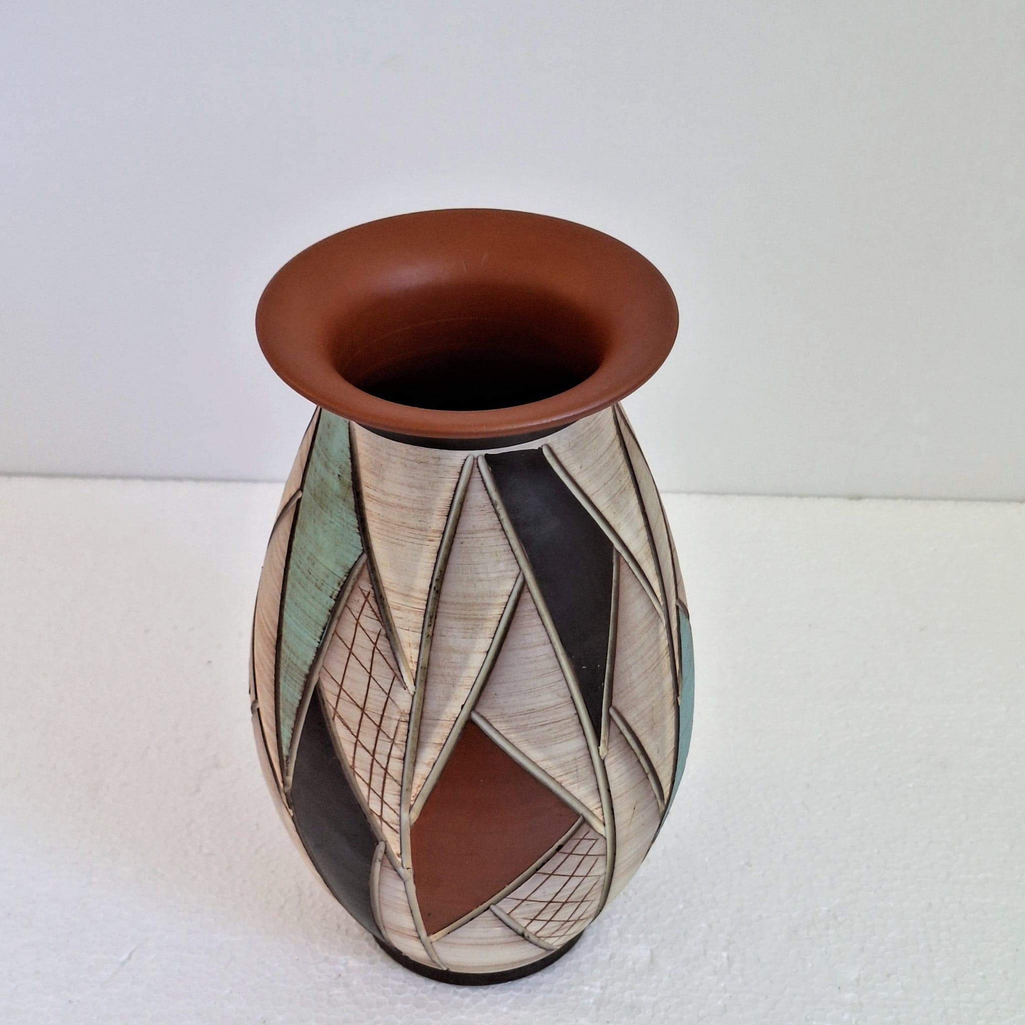Ceramic vase, conical, by Franz Schwaderlapp for Sewa, West-Germany For Sale 5
