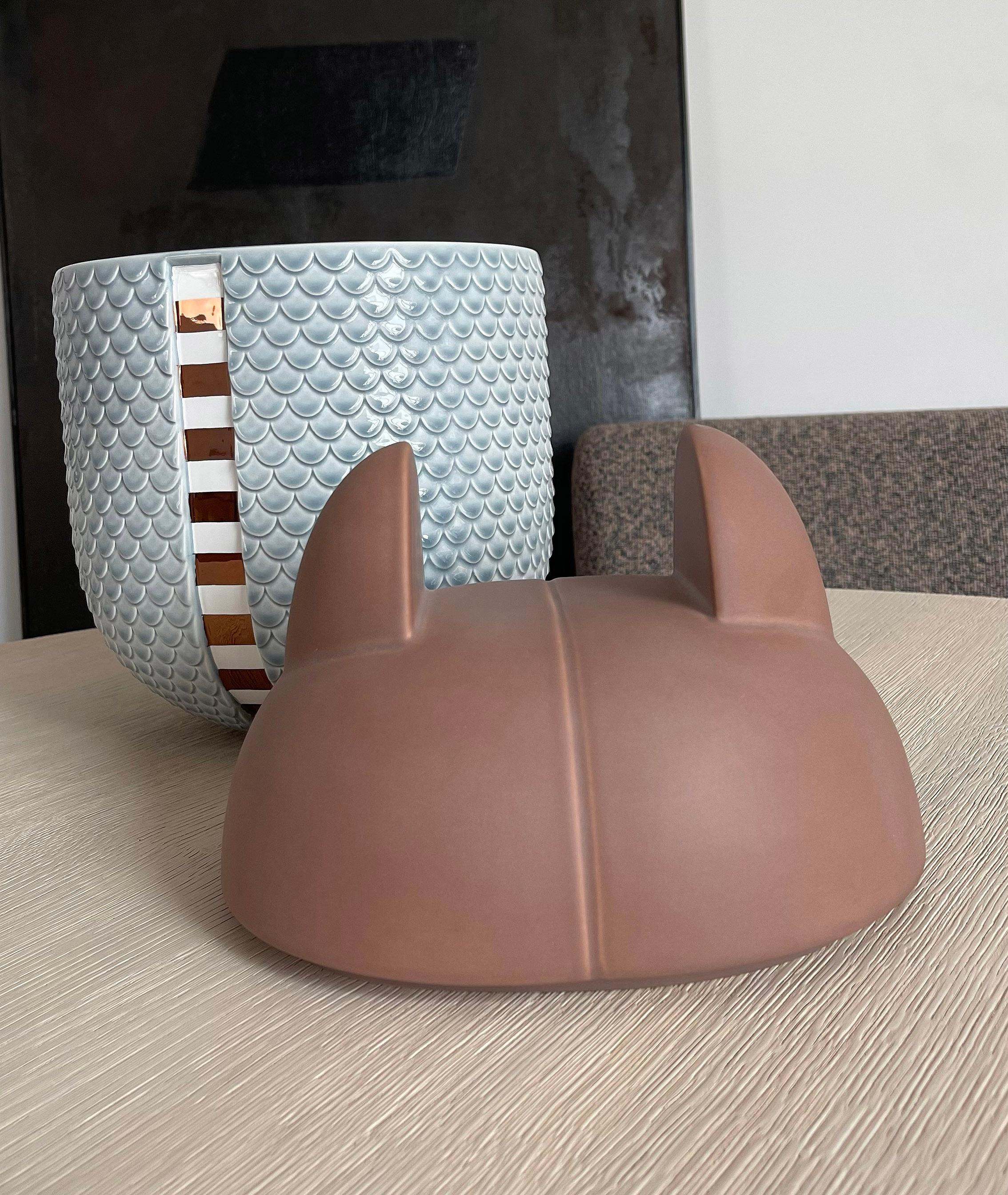 Contemporary Ceramic Vase / Container - Animalità Khepri by Elena Salmistraro for Bosa For Sale