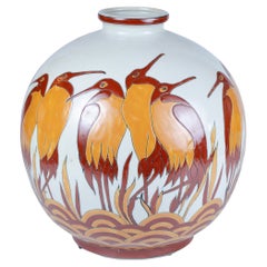 Vintage Ceramic Vase Designed by Keralouve Made by Charles Catteau