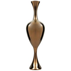 Ceramic Vase "EVE-L" Handcrafted in Bronze by Gabriella B. Made in Italy