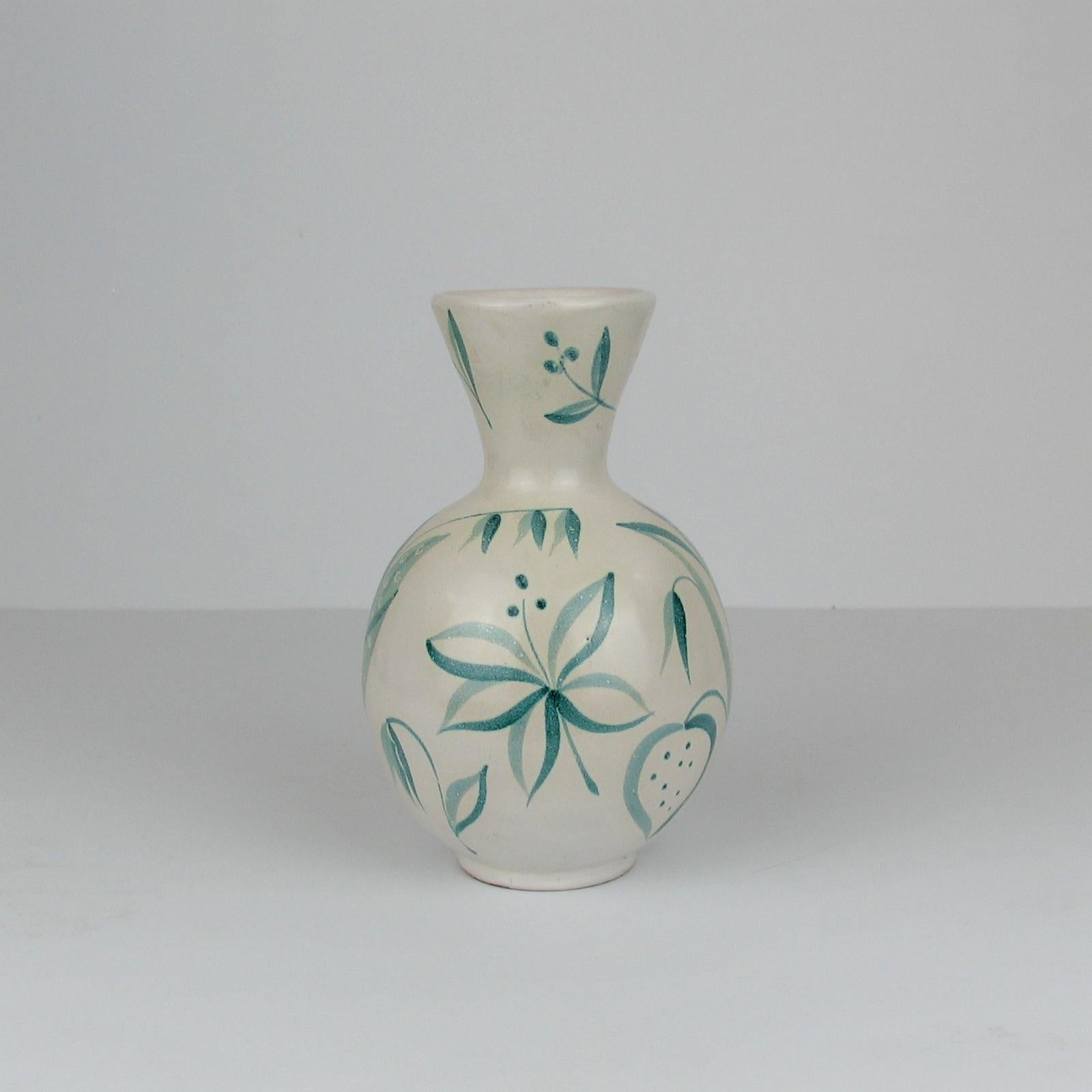 Mid-20th Century Ceramic Vase Flower Meadow by Anna-Lisa Thomson, Upsala Ekeby, 1940s, Sweden For Sale