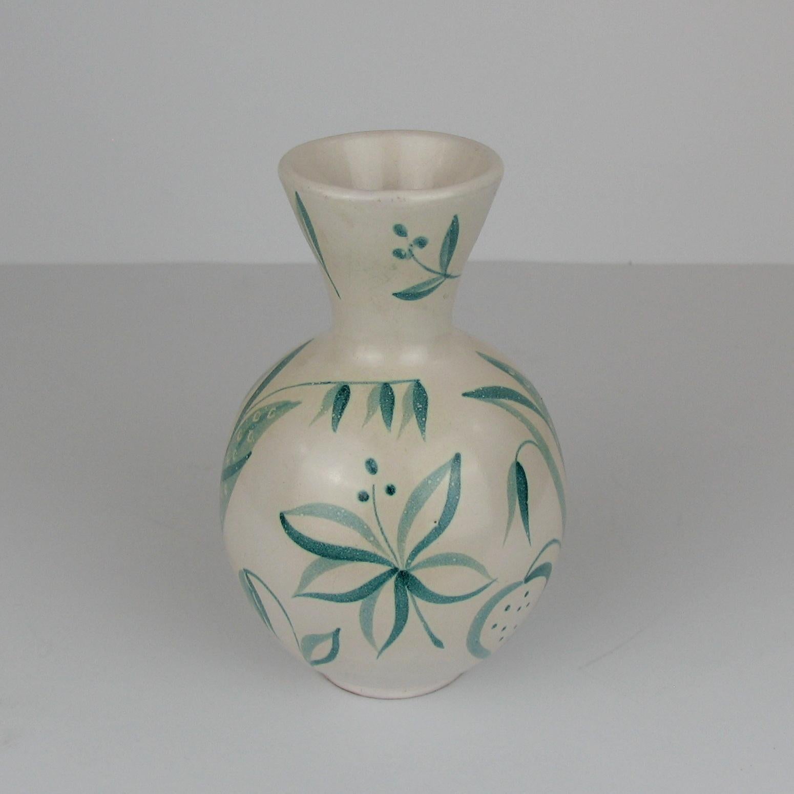 Ceramic Vase Flower Meadow by Anna-Lisa Thomson, Upsala Ekeby, 1940s, Sweden For Sale 1