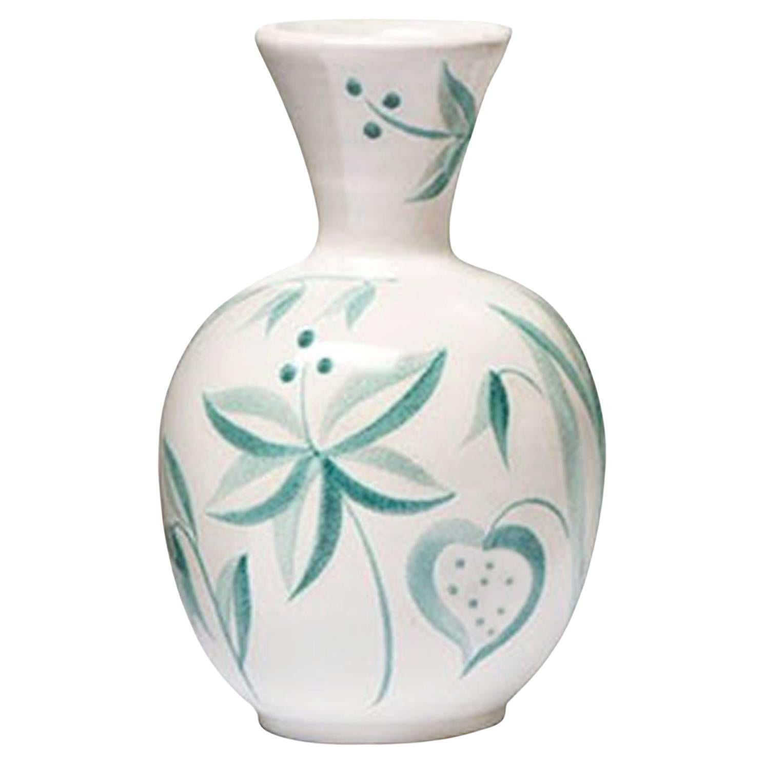 Ceramic Vase Flower Meadow by Anna-Lisa Thomson, Upsala Ekeby, 1940s, Sweden For Sale