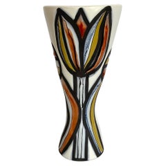Ceramic Vase "Flower" Signed by Roger Capron Vallauris, 1950s