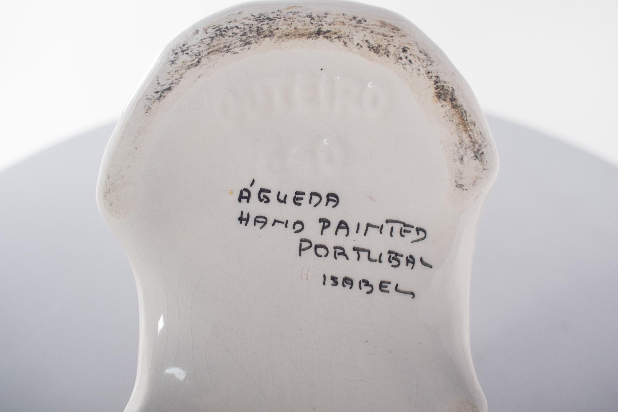 Pottery Ceramic Vase from Águeda, Portugal For Sale