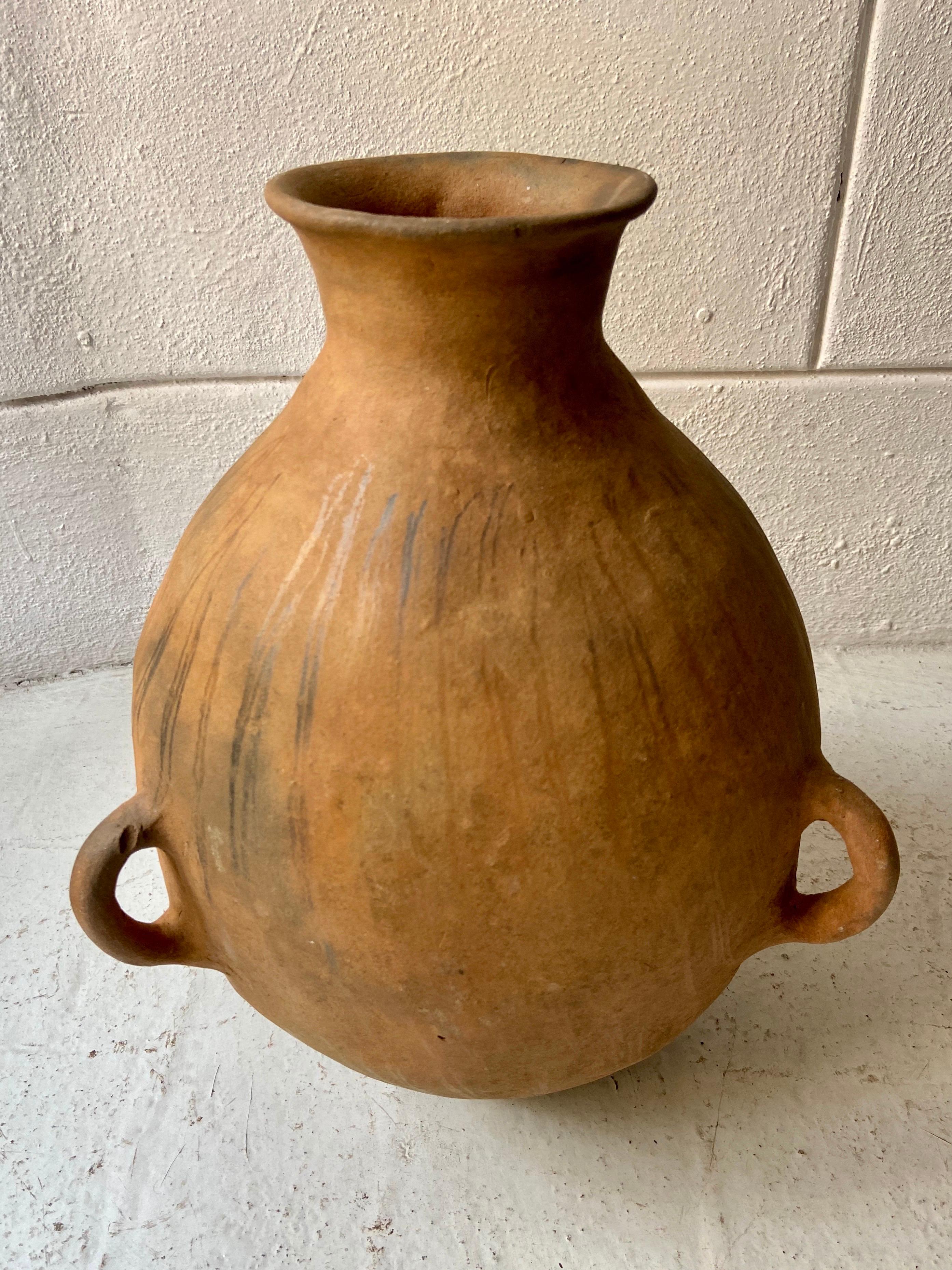 Rustic Ceramic Vase from Mexico, circa 1950s