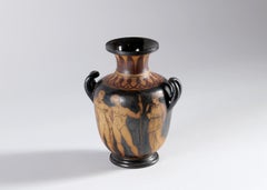 Vaso in ceramica, Vaso smaltato in stile greco, Ceramica di Ciboure, Francia, circa 1925