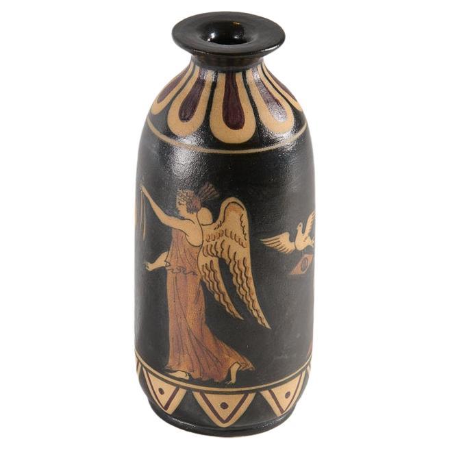 Ceramic Vase, Glazed Grecian-style Vase, Ciboure Pottery, France, circa 1925