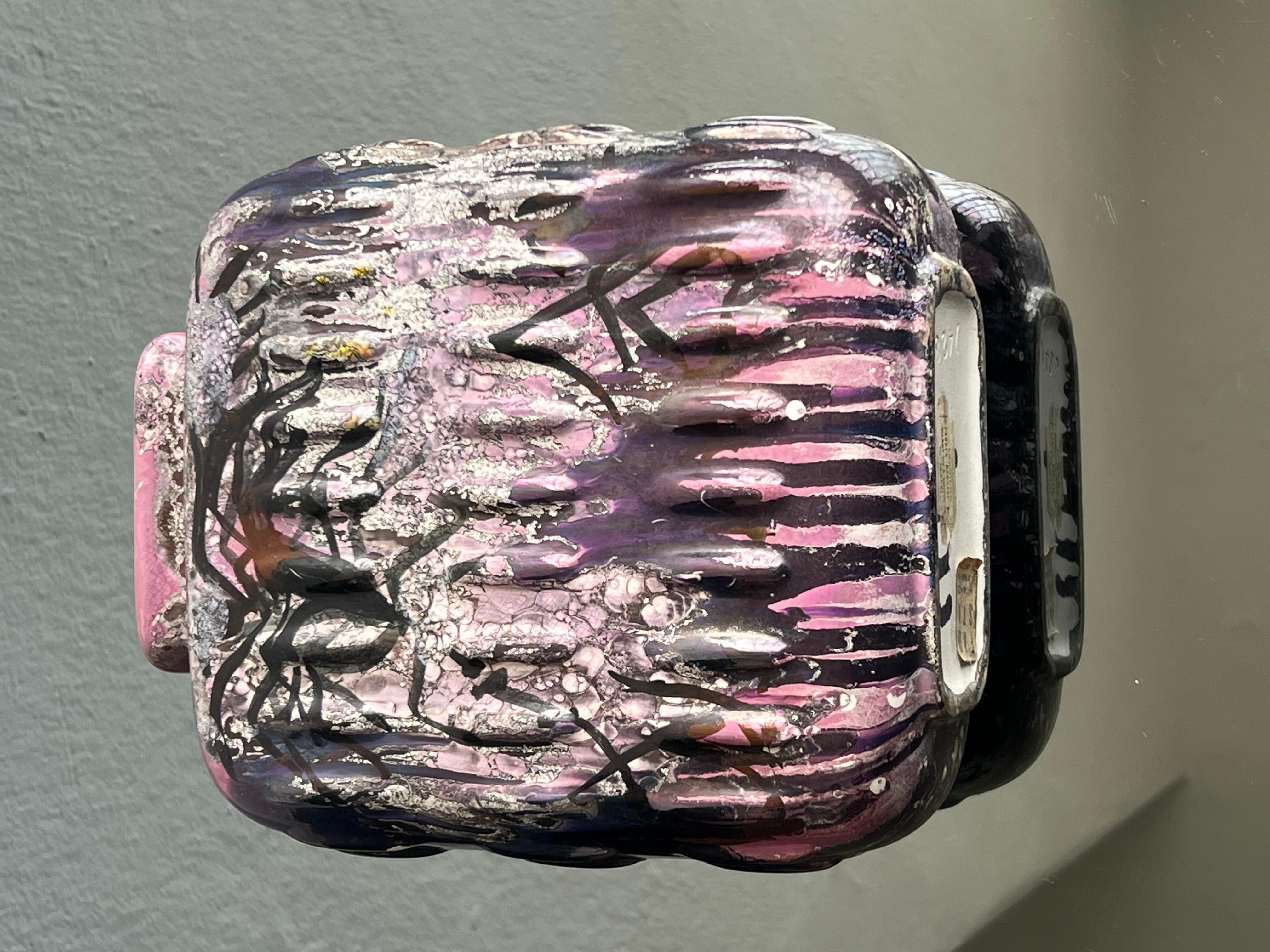 Vaso in ceramica smaltata, dipinto a mano da Fausta Bagatti, Milano 1950 pezzo unico in vendita 7