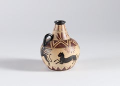 Vase en céramique, pichet en grès émaillé, poterie de Ciboure, France, vers 1925