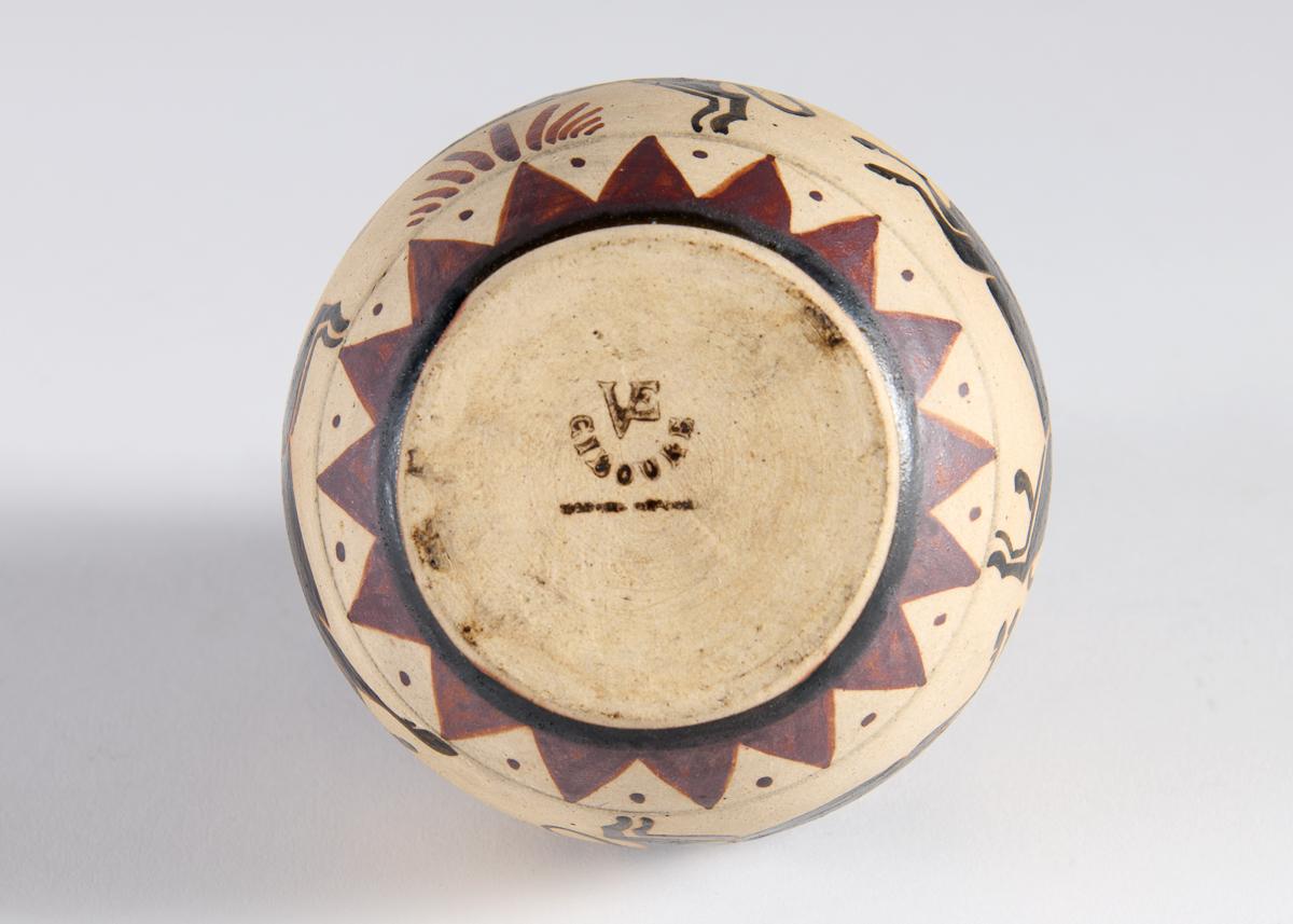 Français Vase en céramique, pichet en grès émaillé, poterie de Ciboure, France, vers 1925 en vente
