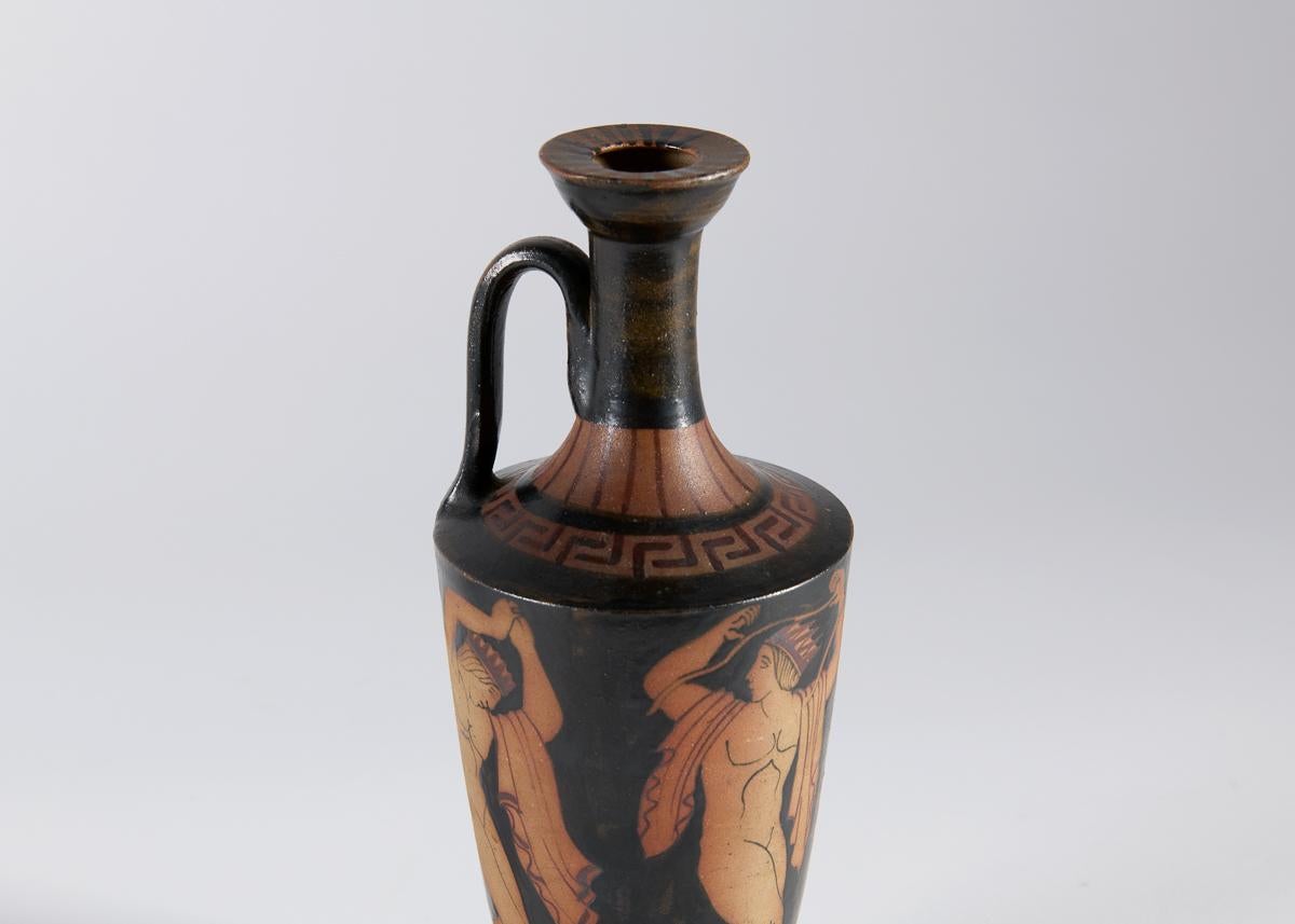 Keramikvase, Vase aus glasiertem Steinzeug, Ciboure Töpferei, Frankreich, um 1925 (Art déco) im Angebot