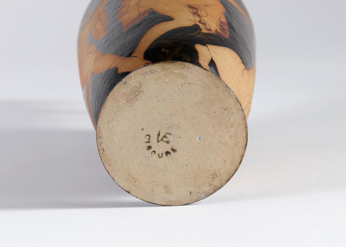 Keramikvase, Vase aus glasiertem Steinzeug, Ciboure Töpferei, Frankreich, um 1925 (Glasiert) im Angebot
