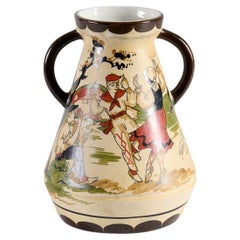 Ceramic Vase, Glazed Stoneware Vase, Ciboure Pottery, France, circa 1950