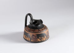 Vase en céramique, pichet de style grec, poterie de Ciboure, France, vers 1925
