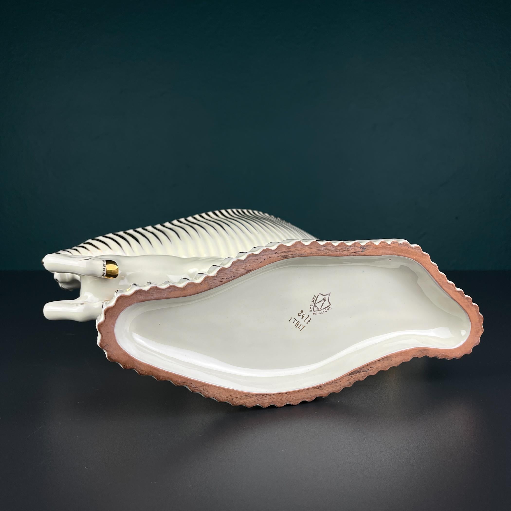 Keramikvase Pferde aus Keramik von Egisto Fantechi Maioliche Keramik, Italien, 1940er Jahre (Italienisch) im Angebot