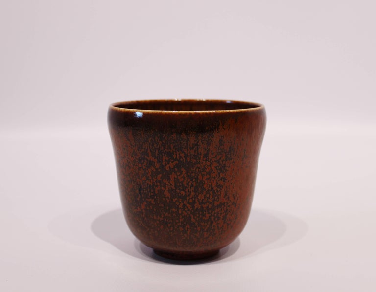 Ceramic vase in brown colors, no. 363 by Nathalie Krebs for Saxbo. The vase is in great vintage condition and from the 1920s-1930s.